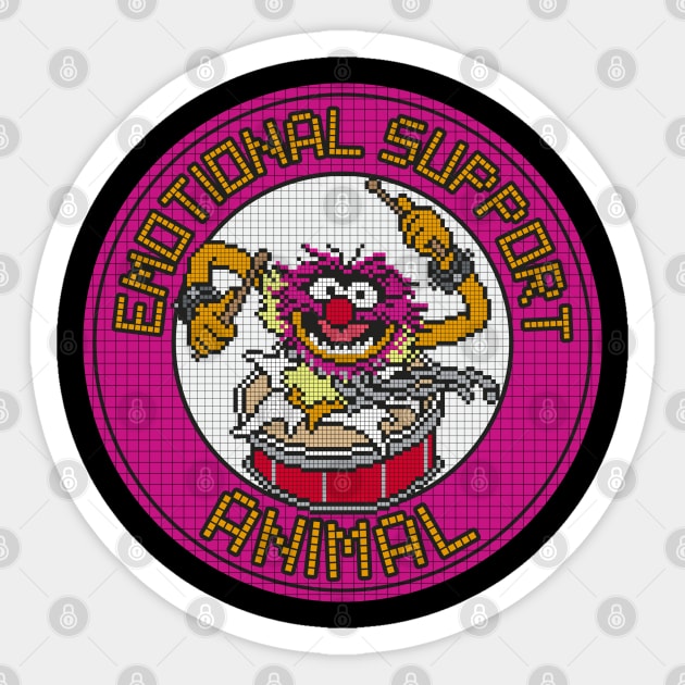POXELART - ANimals Muppets Support Animal Sticker by JigongNumpuk